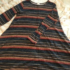 Long Sleeve Striped Sweater Dress